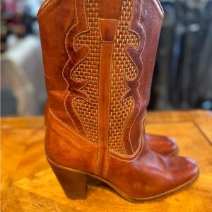 Brown Leather Western Boots